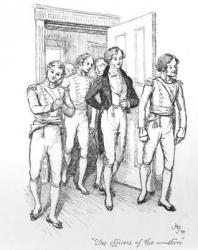 'The officers of the -shire', illustration from 'Pride & Prejudice', edition published in 1894 (engraving) | Obraz na stenu