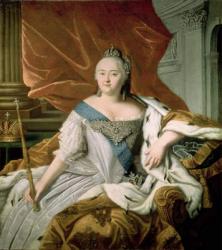 Portrait of Elizabeth Petrovna (1709-62) Empress of Russia, c.1750 (oil on canvas) | Obraz na stenu