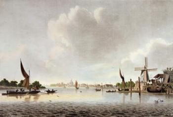 A View of the Thames near Vauxhall (w/c on paper) | Obraz na stenu