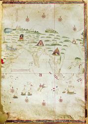 Map of the Moluccas, 1522 (manuscript on vellum) | Obraz na stenu
