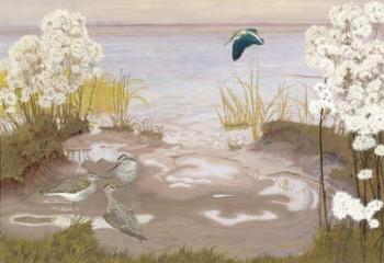 Bird on the Mud Flats of the Elbe, 1910 (tempera on card) | Obraz na stenu