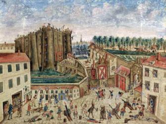 The Siege of the Bastille, 1789 (gouache on card) | Obraz na stenu