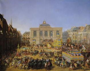 The Kermesse at Saint-Omer in 1846 (oil on canvas) | Obraz na stenu
