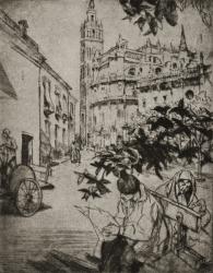 View of Seville Cathedral (litho) | Obraz na stenu