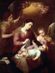 Madonna Wrapping the Christ Child in Swaddling Robes | Obraz na stenu