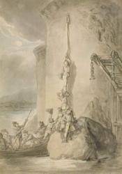 A Military Escapade, c.1794 (pen & ink with w/c and wash over graphite on paper) | Obraz na stenu