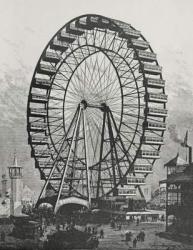 The Great Ferris Wheel in The World Columbian Exposition, 1st July 1893 (engraving) (b/w photo) | Obraz na stenu