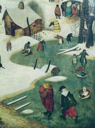 Children Playing on the Frozen River, detail from the Census of Bethlehem (oil on panel) | Obraz na stenu