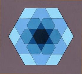 Overlaying Hexagons, 2009 (acrylic on board) | Obraz na stenu