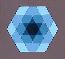 Overlaying Hexagons, 2009 (acrylic on board) | Obraz na stenu