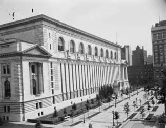 New York Public Library, c.1910 (b/w photo) | Obraz na stenu