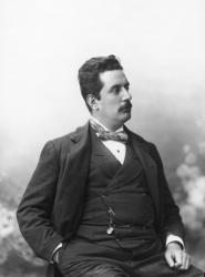 Portrait of Giacomo Puccini, c.1900 (b/w photo) | Obraz na stenu