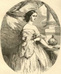 Doña María Eugenia Ignacia Augustina de Palafox-Portocarrero de Guzmán y Kirkpatrick, 16th Countess of Teba and 15th Marquise of Ardales,1826 – 1920, aka Eugénie de Montijo. Last Empress consort of the French as the wife of Napoleon III, Emperor of the Fr | Obraz na stenu