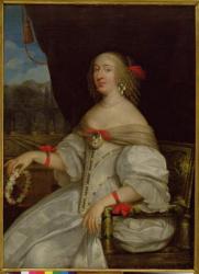 Portrait of Anne-Marie-Louise d'Orleans (1627-93) Duchess of Montpensier (oil on canvas) | Obraz na stenu