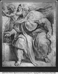 The Prophet Ezekiel, after Michangelo Buonarroti (pierre noire & red chalk on paper) | Obraz na stenu