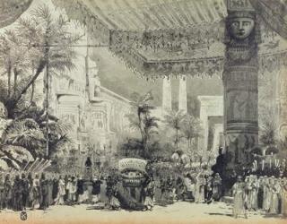 Stage Design for the final act of the opera 'Aida' by Verdi (engraving) | Obraz na stenu