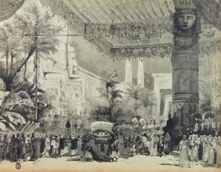 Stage Design for the final act of the opera 'Aida' by Verdi (engraving) | Obraz na stenu