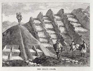 The Inca's Chair, from 'Incidents of Travel and Exploration in the Land of the Incas' by E. George Squier, pub. in 1878 (engraving) | Obraz na stenu
