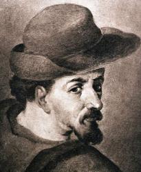 Miguel de Cervantes Saavedra (1547-1616) (engraving) | Obraz na stenu