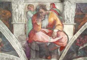 Sistine Chapel Ceiling: The Prophet Jeremiah (pre resoration) | Obraz na stenu