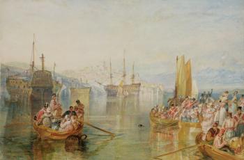 Saltash, Cornwall, 1825 (watercolour) | Obraz na stenu