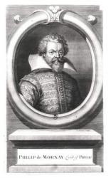 Philip de Mornay, Count of Plessis (1549-1623) (engraving) (b/w photo) | Obraz na stenu