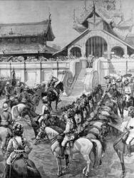 Our Troops in Burmah: Reception of General F. Roberts in Mandalay at the East Gate of the Palace, from 'The Illustrated London News', 8th January 1887 (engraving) | Obraz na stenu