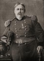 William Rufus Shafter, 1835  1906. Union Army officer during the American Civil War and major general in the SpanishAmerican War. From The History of Our Country, published 1900 | Obraz na stenu