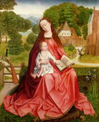 Virgin and Child in a Garden (oil on panel) | Obraz na stenu