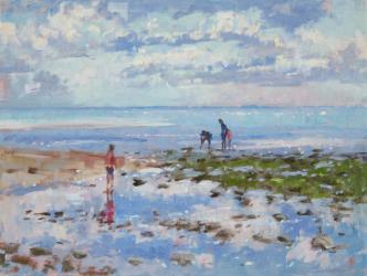 Low Tide Charmouth, 2012 (oil on canvas) | Obraz na stenu