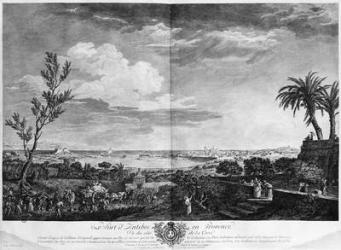 Port of Antibes in Provence, series of 'Les Ports de France', engraved by Charles Nicolas Cochin the Younger (1715-90) and Jacques Philippe Le Bas (1707-83) 1762 (etching & burin) | Obraz na stenu