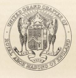 Seal of the United Grand Chapter of Royal Arch Masons of England, 1817, from 'The History of Freemasonry, volume II', published by Thomas C. Jack, London, 1883 (litho) | Obraz na stenu
