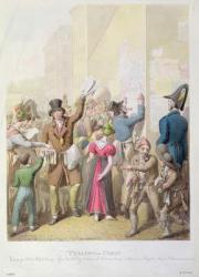 The Posters, from 'Tableau de Paris', 1815-30 (w/c on paper) | Obraz na stenu