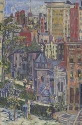 New York: The Little Church around the Corner, 1920 (oil on canvas) | Obraz na stenu
