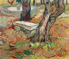 The Bench at Saint-Remy, 1889 (oil on canvas) | Obraz na stenu