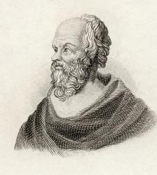 Socrates, from 'Crabbes Historical Dictionary', published in 1825 (litho) | Obraz na stenu