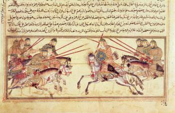 Battle between Mongol tribes, 13th century (manuscript) | Obraz na stenu