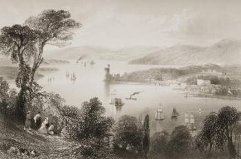 The Cork River from below Glanmire Road, County Cork, Ireland, from 'Scenery and Antiquities of Ireland' by George Virtue, 1860s (engraving) | Obraz na stenu