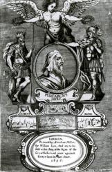 Frontispiece of 'Plutarch's Lives' by  Plutarch (c.46-c.119), pub. in 1656 (engraving) (b/w photo) | Obraz na stenu