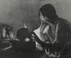 The Magdalene with the Mirror (b/w photo) | Obraz na stenu