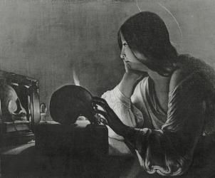 The Magdalene with the Mirror (b/w photo) | Obraz na stenu