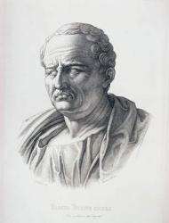 Portrait of Marcus Tullius Cicero (106-43 BC) engraved by B.Bartoccini, 1849 (engraving) | Obraz na stenu