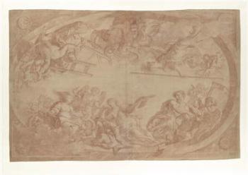 Allegory of the separation of the artists from the Hague Guild of Saint Luke, 1686 (drawing) | Obraz na stenu