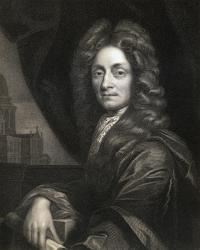 Sir Christopher Wren (1632-1723) from 'Gallery of Portraits', published in 1833 (engraving) | Obraz na stenu