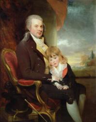 Edward George Lind and his Son, Montague, (oil on canvas) | Obraz na stenu