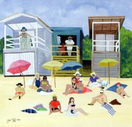 Beach Huts, 1991 (w/c) | Obraz na stenu