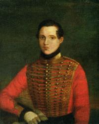 Portrait of the Poet Michail Lermontov, 1830s (oil on canvas) | Obraz na stenu