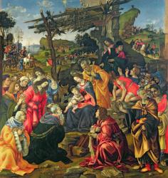 The Adoration of the Magi, 1496 (oil on panel) | Obraz na stenu