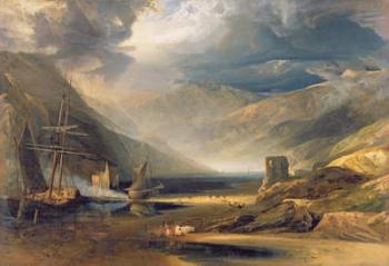 A Storm Passing Off on the Coast of Merionethshire, 1818 (oil on canvas) | Obraz na stenu