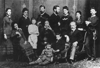 The Freud Family, c.1876 (b/w photo) | Obraz na stenu